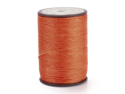 Voskovaná splétaná polyesterová šňůra 0.8mm oranžová návin cca 50m
