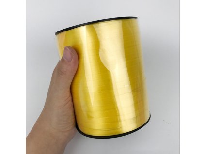 Polyesterová stuha 5mm žlutá návin cca 457m