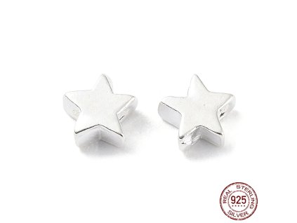 Stříbro Ag 925/1000 korálek hvězda 4.5x4.5x2mm