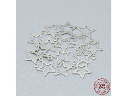 Stříbro Ag 925/1000 přívěsek hvězda 11.5x10x0.7mm