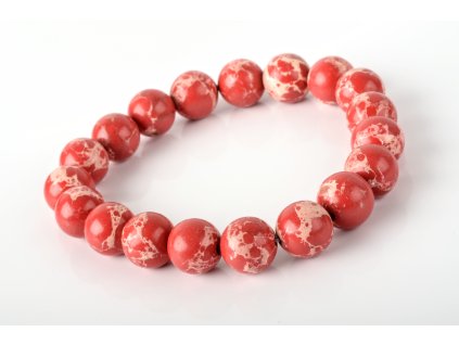 Náramek regalit červený 10mm
