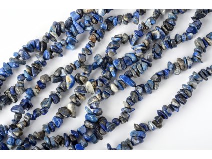 Lapis lazuli tromlovaný šňůra 60 cm