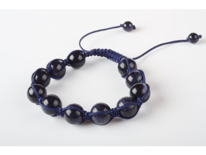 Náramek aventurín modrý shambala