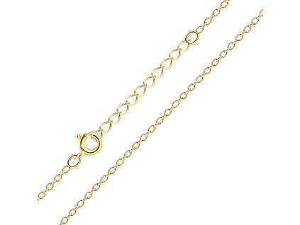Stříbrný řetízek Ag 925/1000 délka 41cm pozlacený 14K zlatem