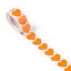 378 samolepky kotouc 500 kusu samolepek srdce oranzove
