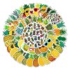 1410 3 vodeodolne samolepky sada 50 kusu ovoce ananas