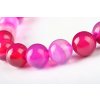 Náramek achát tmavě růžový 8mm