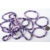 Náramek achát fialový matný 8mm