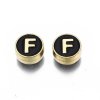 Korálek smaltovaný písmeno F 8x4mm