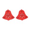 36109 1 vanocni drevena dekorace zvonecek cerveny 66x64 5x2mm