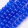 Skleněné korálky pukané kulička 6mm modré 10 kusů v balení