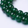 Skleněné korálky pukané kulička 10mm tmavě zelené 5 kusů v balení