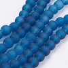 Skleněné korálky kulička 6mm modré 10 kusů v balení