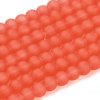 Skleněné korálky kulička 6mm oranžové 10 kusů v balení