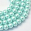 Skleněné korálky perly 6mm modré 10 kusů v balení
