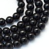 Skleněné korálky perly 6mm černé 10 kusů v balení