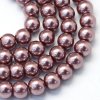 Skleněné korálky perly 6mm hnědé 10 kusů v balení