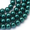 Skleněné korálky perly 6mm modrozelené 10 kusů v balení