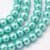 Skleněné korálky perly 4mm tyrkysové 10 kusů v balení
