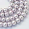 Skleněné korálky perly 10mm fialové 5 kusů v balení