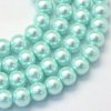 Skleněné korálky perly 10mm modré 5 kusů v balení
