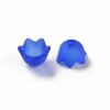 Bižuterní kaplík akrylový modrý 10x6mm balení 10 kusů
