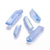 Krystal křišťálu aqua aura modrý  30~75x12~20x4~18mm balení cca 100g cca 6-7 kusů