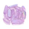 Krystal křišťálu aqua aura fialový  30~75x12~20x4~18mm balení cca 100g cca 7-8 kusů