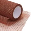 Dekorační síťovaná stuha 150mm hnědá návin cca 9m