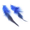 Slepičí peří modré 35~155x7~35mm 10 kusů v balení