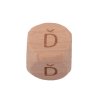 55266 dreveny koralek pismeno d 12x12x12mm