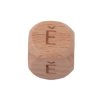 55275 dreveny koralek pismeno e 12x12x12mm