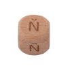 55308 dreveny koralek pismeno n 12x12x12mm