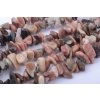 Rodonit zlomky 5~8x5~8mm šňůra cca 78cm