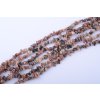 Rodonit zlomky 5~8x5~8mm šňůra cca 78cm