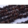 Obsidián mahagony zlomky 5~8x5~8mm šňůra cca 78cm