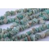 Amazonit zlomky 5~8x5~8mm šňůra cca 78cm