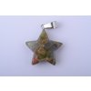 Přívěsek unakit hvězda 21x21x6mm