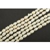 Perly říční bílé rice 4~5mm šňůra cca 33 - 35cm