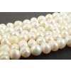 Perly říční bílé potato 7~8mm šňůra cca 33 - 35cm