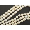 Perly říční bílé rice 8~9mm šňůra cca 36-38cm