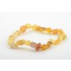 Náramek opál žlutý valounky 6-8mm