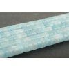 Akvamarín Heishi korálky cca 2x4mm šňůra cca 36-38cm