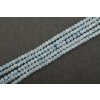 Akvamarín fasetovaný 2mm šňůra 36 až 38 cm
