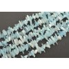 Akvamarín zuby šňůra cca 36-38cm