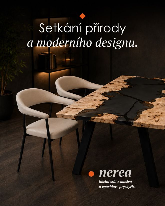 ✨Nerea Tam, kde končí dřevo a začíná pryskyřice, vzniká originál. Masivní deska si nese kresbu, suky a barvy přesně tak,...