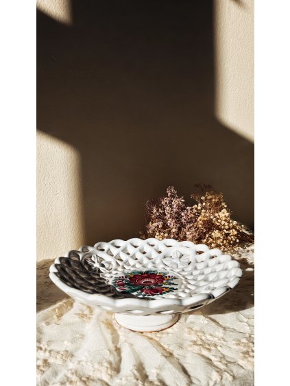 Tupeský keramický nástolec – ručně malovaná keramika