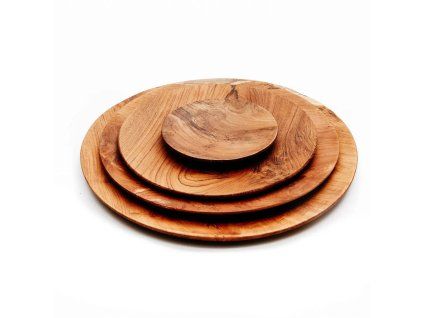 the teak root round plate l 2