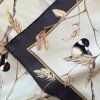 silk scarf garden birds 50 x 50 cm
