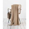 linen waffle throw blanket in beige beige